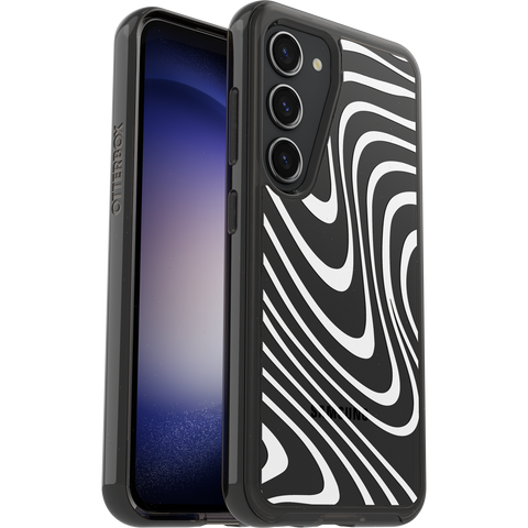 Galaxy S23 Case Symmetry Series Clear Black + White