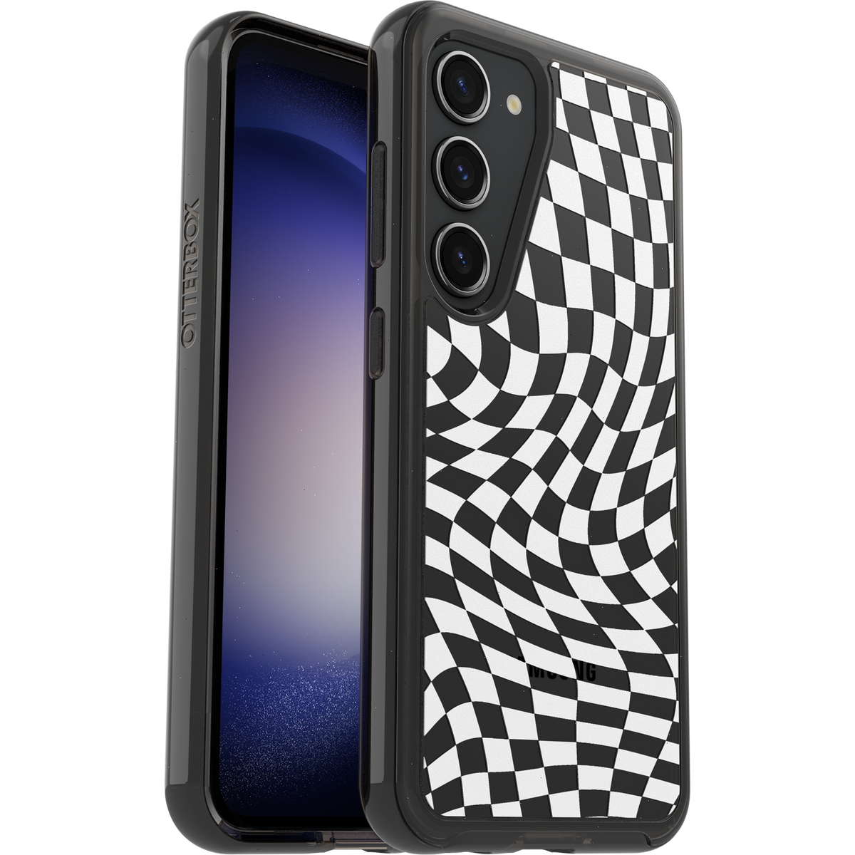 Galaxy S23 Case Symmetry Series Clear Black + White