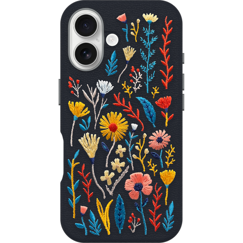 iPhone 16 Case Symmetry Series Cactus Leather Embroidery