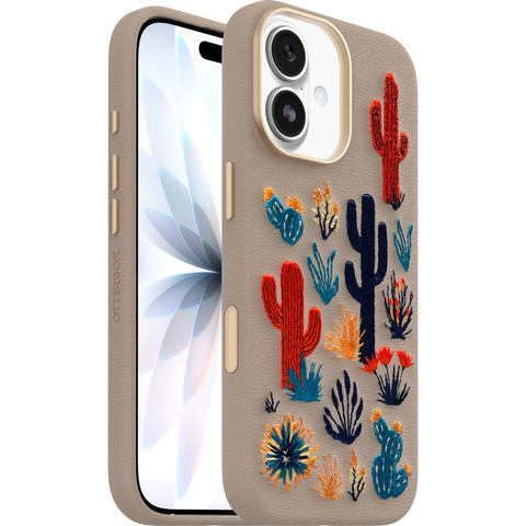 iPhone 17 Case Symmetry Series Cactus Leather Embroidery