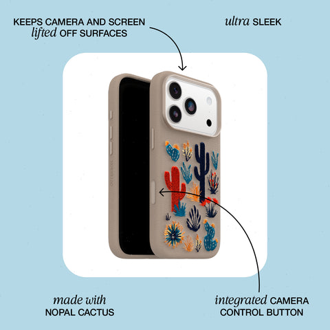 iPhone 17 Case Symmetry Series Cactus Leather Embroidery