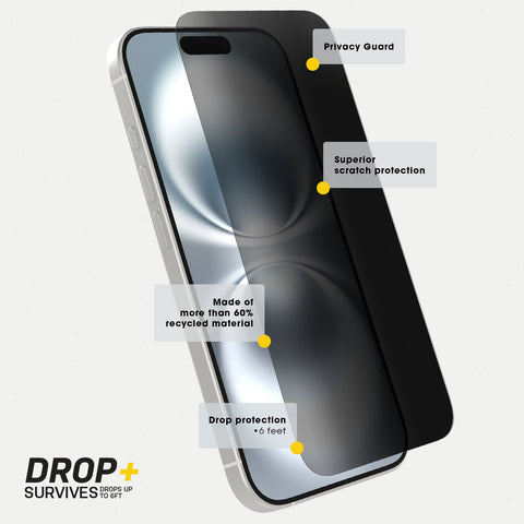 iPhone 16 Pro Max Screen Protector Premium Pro Glass Privacy Guard