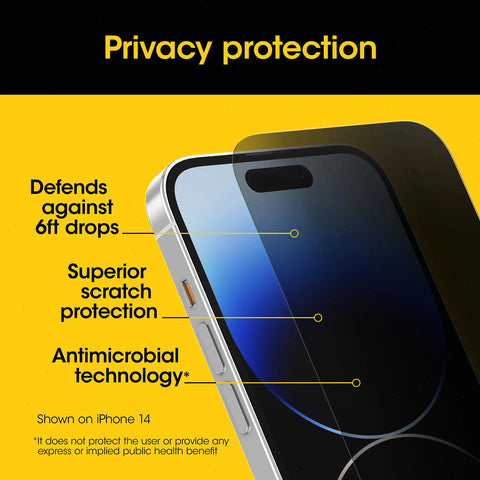 iPhone 15 Pro Screen Protector Premium Pro Glass Privacy Guard