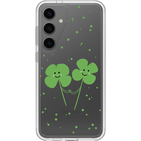 Galaxy S24+ Case Symmetry Series Clear Clovers