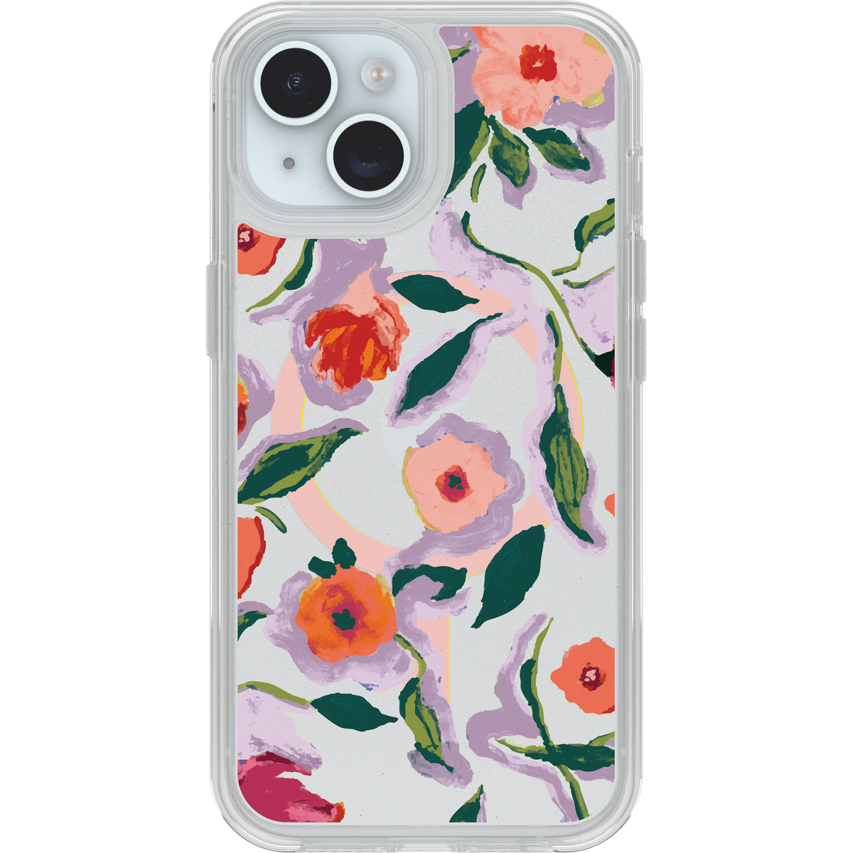 iPhone 16e, iPhone 15, iPhone 14 and iPhone 13 Case Symmetry Series Clear for MagSafe Confetti of Blossoms