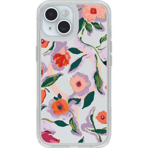 iPhone 16e, iPhone 15, iPhone 14 and iPhone 13 Case Symmetry Series Clear for MagSafe Confetti of Blossoms