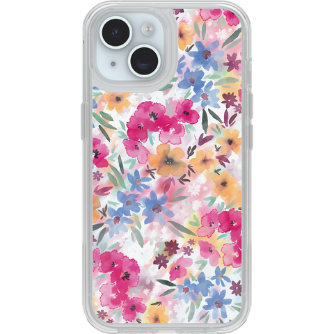 iPhone 16e, iPhone 15, iPhone 14 and iPhone 13 Case Symmetry Series Clear for MagSafe Confetti of Blossoms