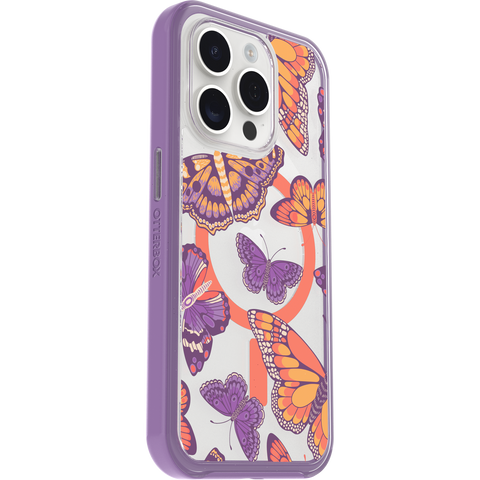 iPhone 15 Pro Case Symmetry Series Clear for MagSafe Fluttering Flora