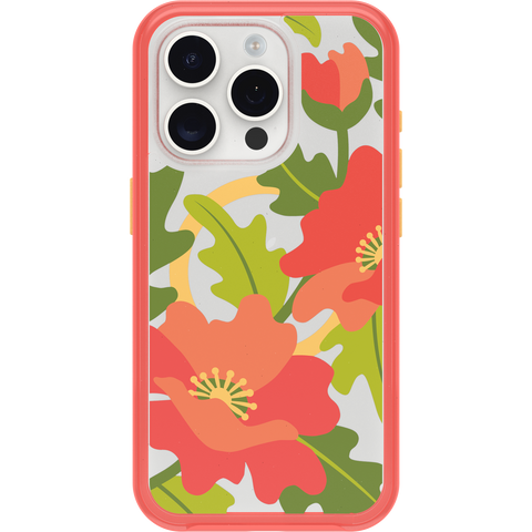 iPhone 15 Pro Case Symmetry Series Clear for MagSafe Fluttering Flora