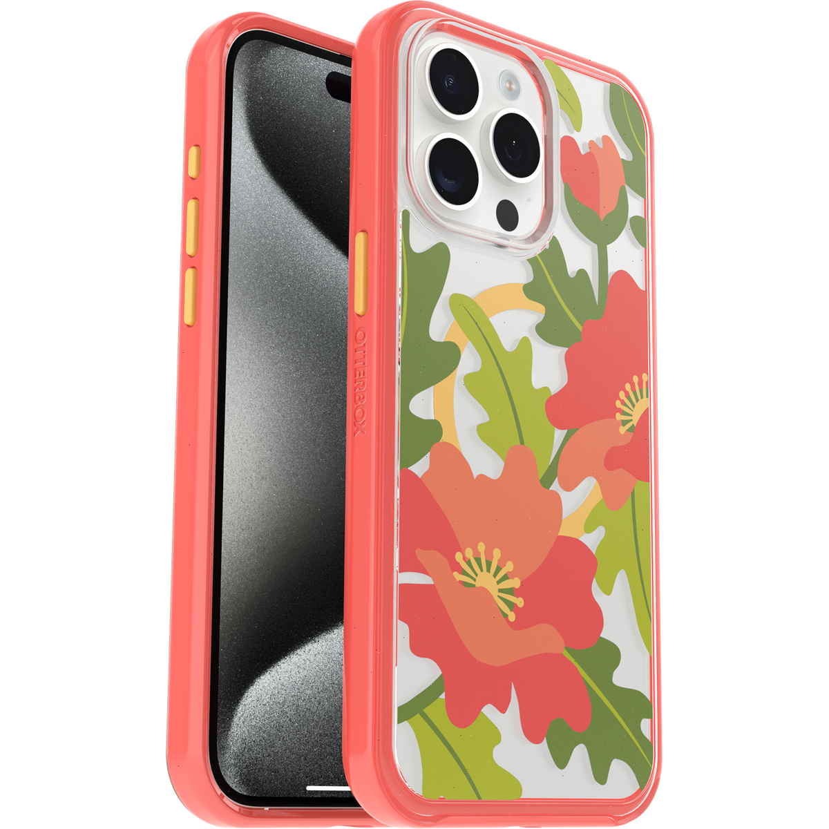 iPhone 15 Pro Max Case Symmetry Series Clear for MagSafe Fluttering Flora