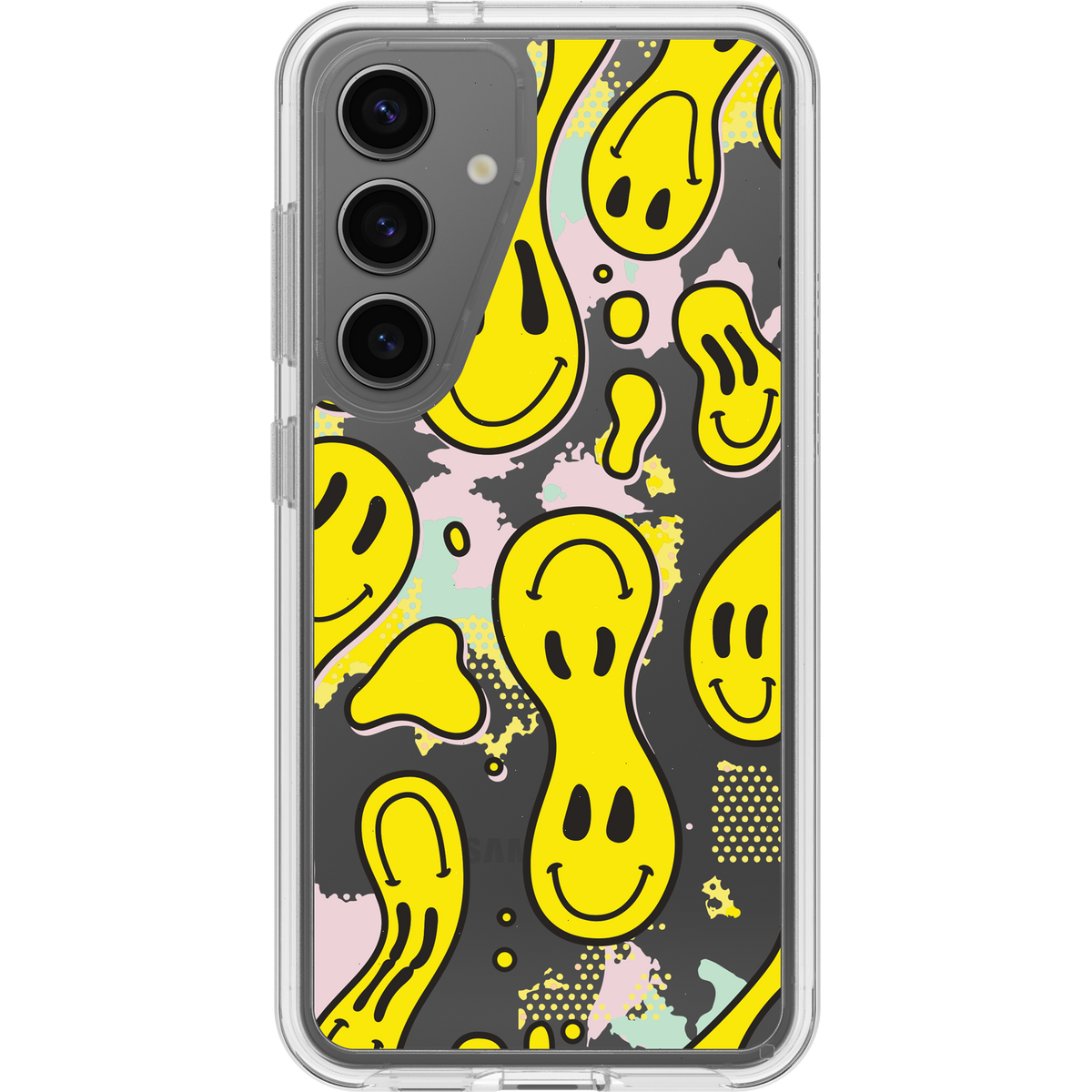 Galaxy S24 Case Symmetry Series Clear Smiley Drip