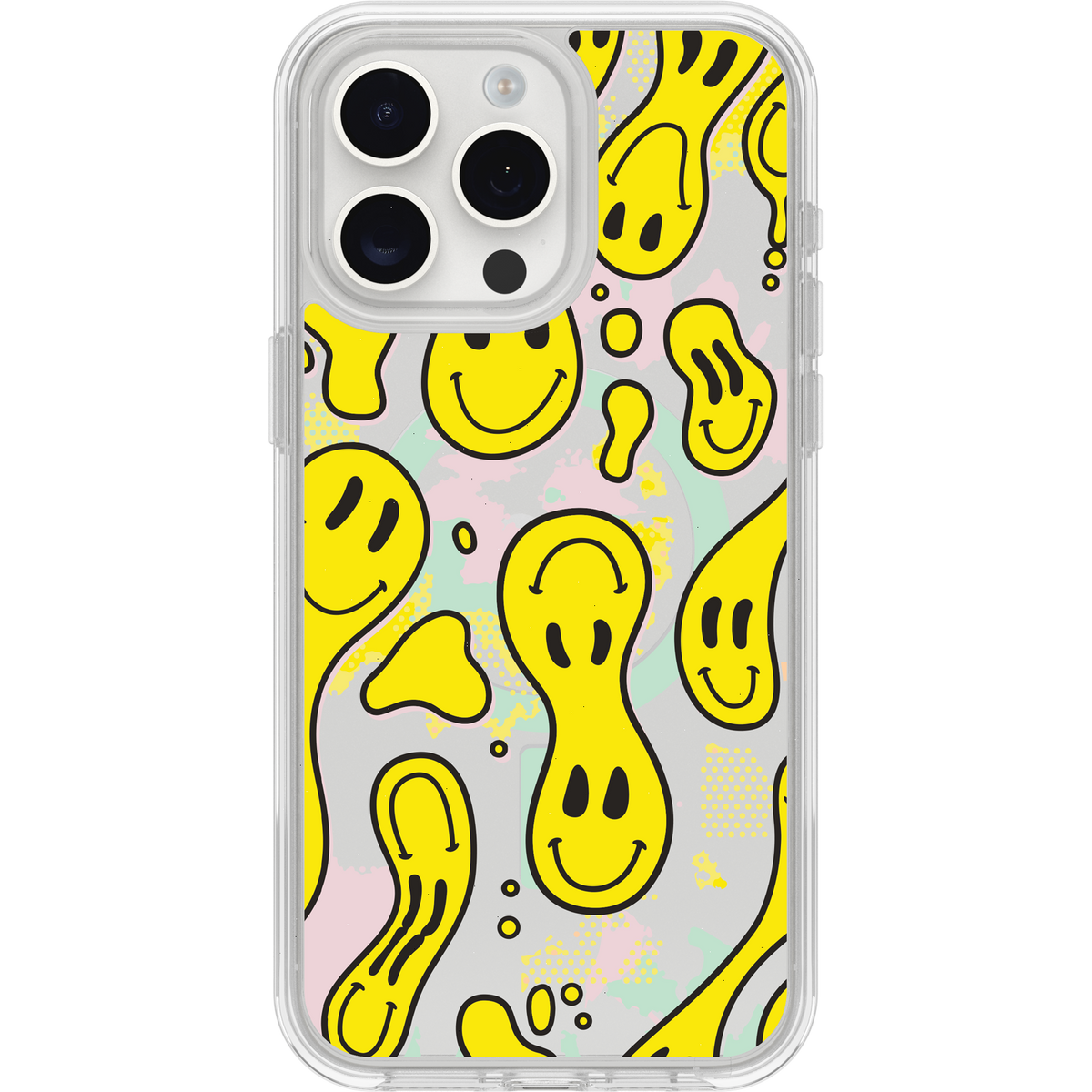 iPhone 15 Pro Max Case Symmetry Series Clear for MagSafe Smiley Drip